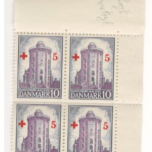 4-blok 10+5 Rundetårn 300 år Stemplet