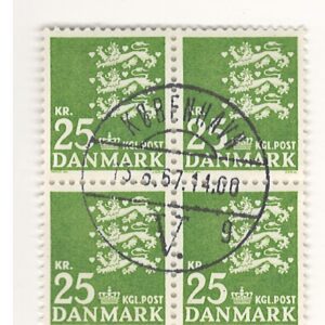 4-blok 25 kr Stemplet