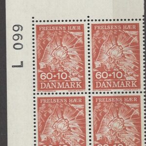 4-blok 60+10 øre dk-0467 L099