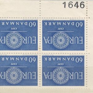 4-blok 60 øre CEPT dk-0389 1646