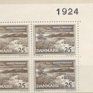 4-blok 25 øre dk-0428 1924