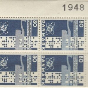 4-blok 80 øre dk-0434 1948
