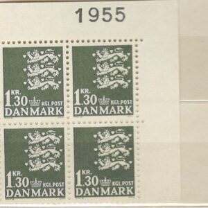 4-blok 1,30 kr dk-0437 1955