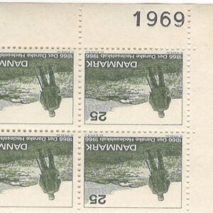 4-blok 25 øre dk-0443 1969