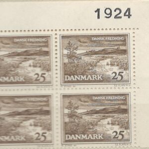 4-blok 25 øre dk-0428 1924