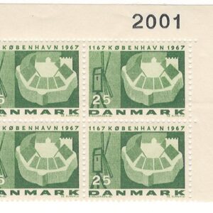 4-blok 25 øre dk-0454 2001