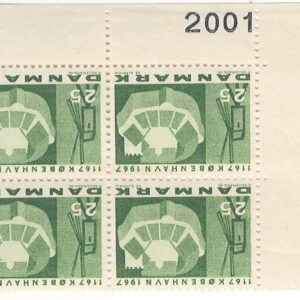 4-blok 25 øre dk-0454 2001