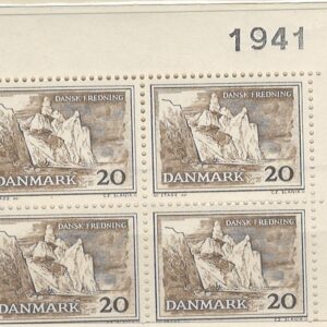 4-blok 20 øre dk-0411 1941