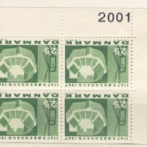 4-blok 25 øre dk-0454 2001