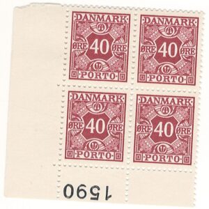 4-blok dk-pm38 40 øre 1590