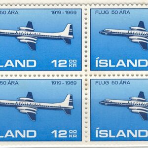 4-blok 12 kr Flug 50 Ára