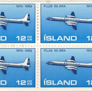 4-blok 12 kr Flug 50 Ára
