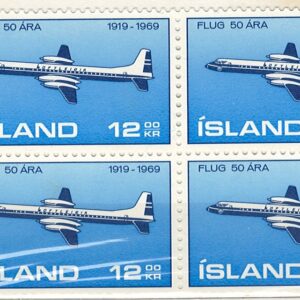 4-blok 12 kr Flug 50 Ára