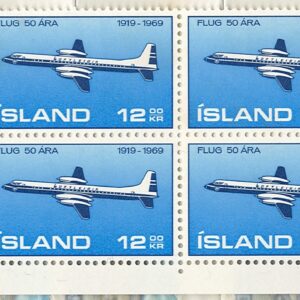 4-blok 12 kr Flug 50 Ára