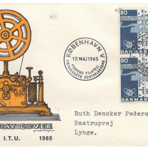 17051965 Firblok International telekommunikation 100 år 1965, København