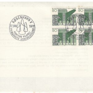 27011972 Firblok Sukkerproduktion 100 år 1972, København