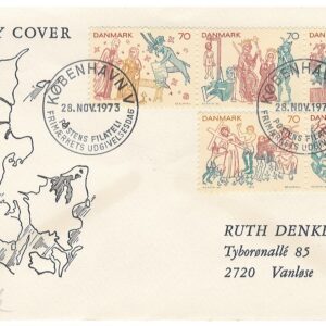28111973 5-blok Kalkmalerier fra Danske Kirker 1973, København