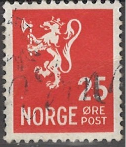 25 øre no333 stemplet