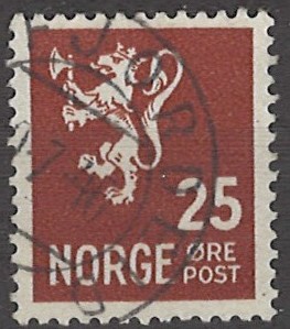 25 øre no222 stemplet