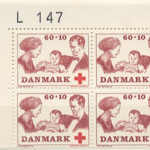 4-blok 60+10 øre dk-0492 L147