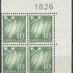 4-blok 10 øre gl49 1826