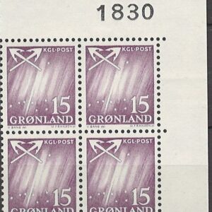 4-blok 15 øre gl51 1830