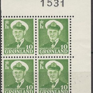 4-blok 10 øre gl30 1531