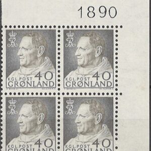 4-blok 40 øre gl55 1890