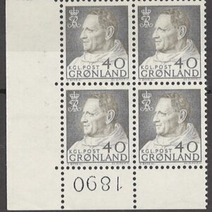 4-blok 40 øre gl55 1890