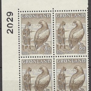 4-blok 80 øre gl73 2029