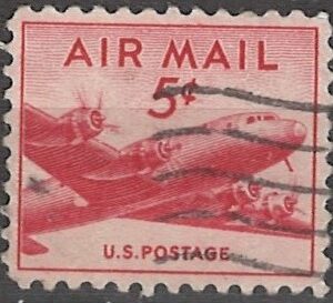 5 c m:us552 luftpost stemplet