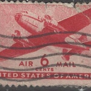 6 c m:us500d luftpost stemplet