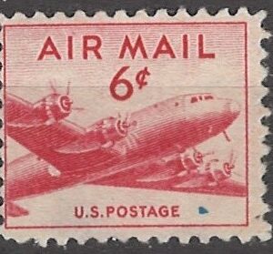 6 c m:us553 luftpost stemplet
