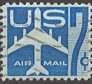 7 c m:us732 luftpost stemplet