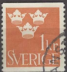 1 kr se277 stemplet