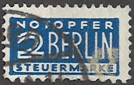 Notopfer 2 Berlin Steuermarke de-ab100 stemplet