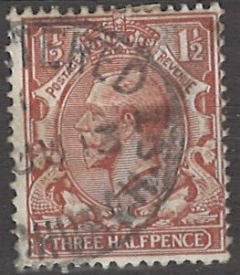 1½ p gb129 stemplet
