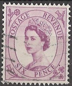 6 p six pence gb263 stemplet