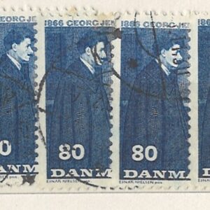 80 øre dk-0447 stemplet