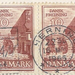 2-blok 10 øre dk-0407 stemplet