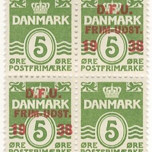 4-blok 5 øre dk-0245 DFU 1938