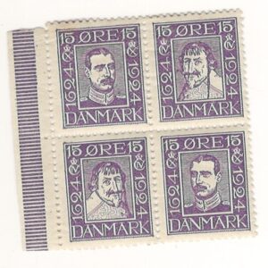 4-blok 15 øre sæt med dk-0136 dk-0137 dk-0138 dk-0139