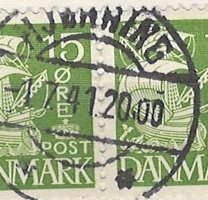 2-blok 15 øre dk-0257 stemplet