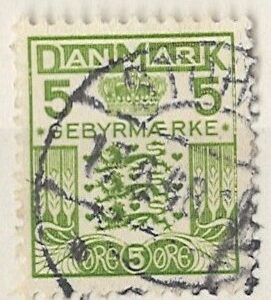 5 øre dk-gm04 stemplet