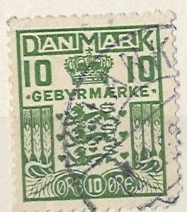 10 øre dk-gm02 stemplet