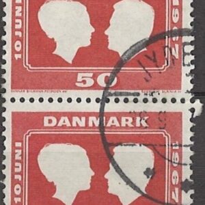 2-blok 50 øre dk-0458 stemplet