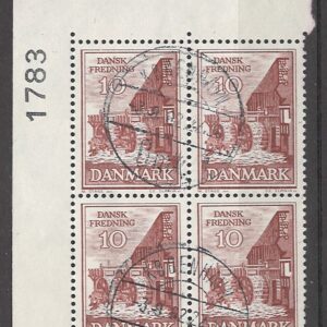 4-blok 10 øre dk-0407 stemplet 1783