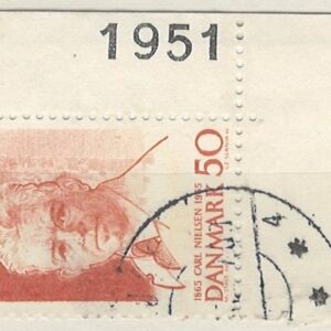 50 øre dk-0435 stemplet 1951