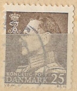 25 øre dk-0414 stemplet