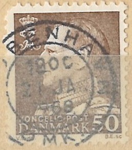 50 øre dk-0460 stemplet